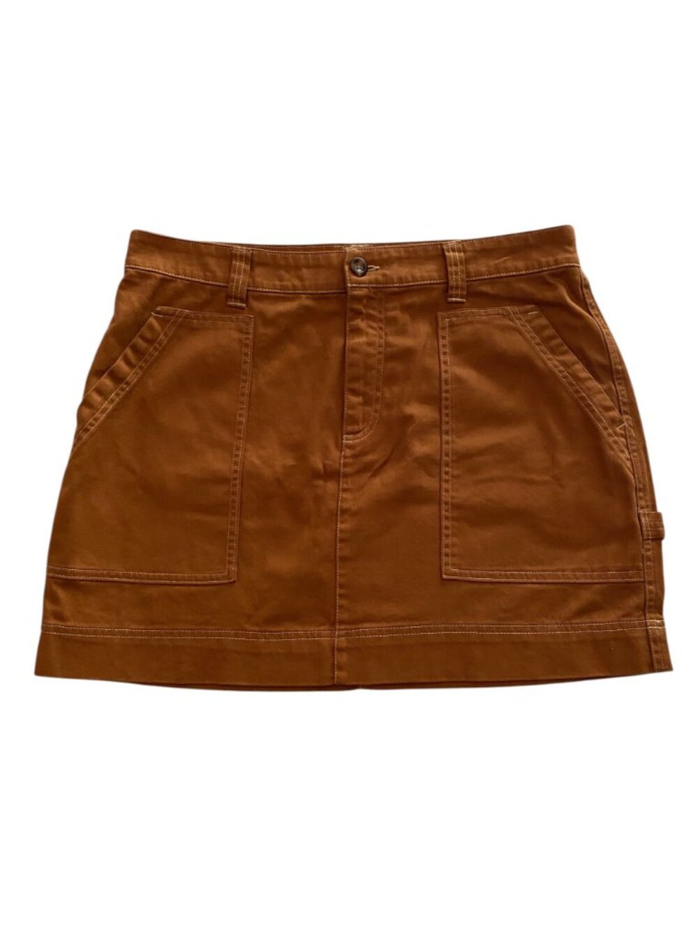 Old Navy Brown Utility Mini Skirt - Women's Size 14 - Cotton Carpenter Style